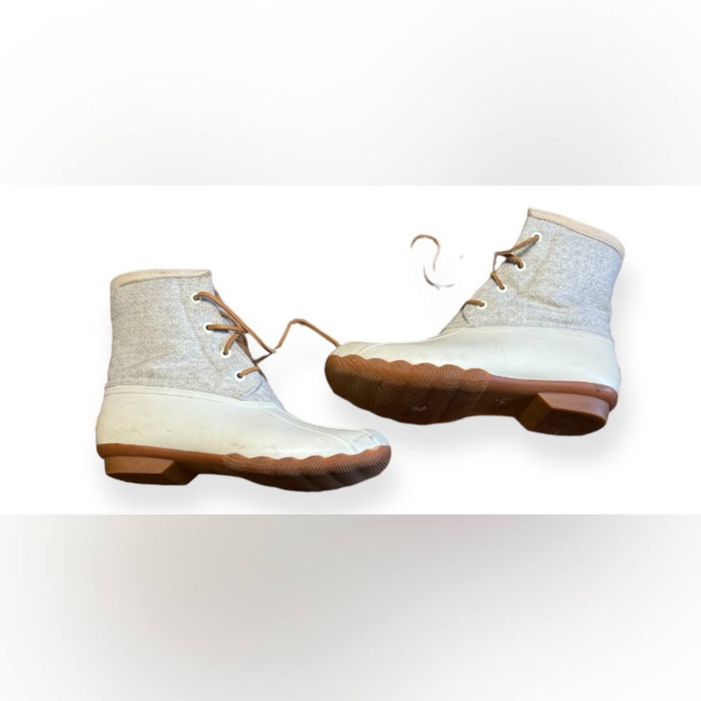 Sperry Women's Saltwater Emboss Wool Boots SZ 8